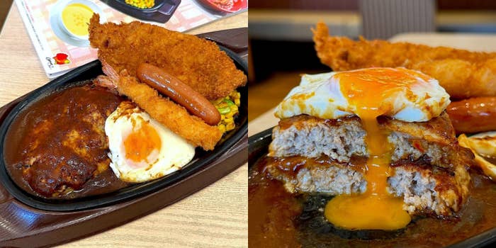 ガストの「鉄板ハンバーグ元気盛り」