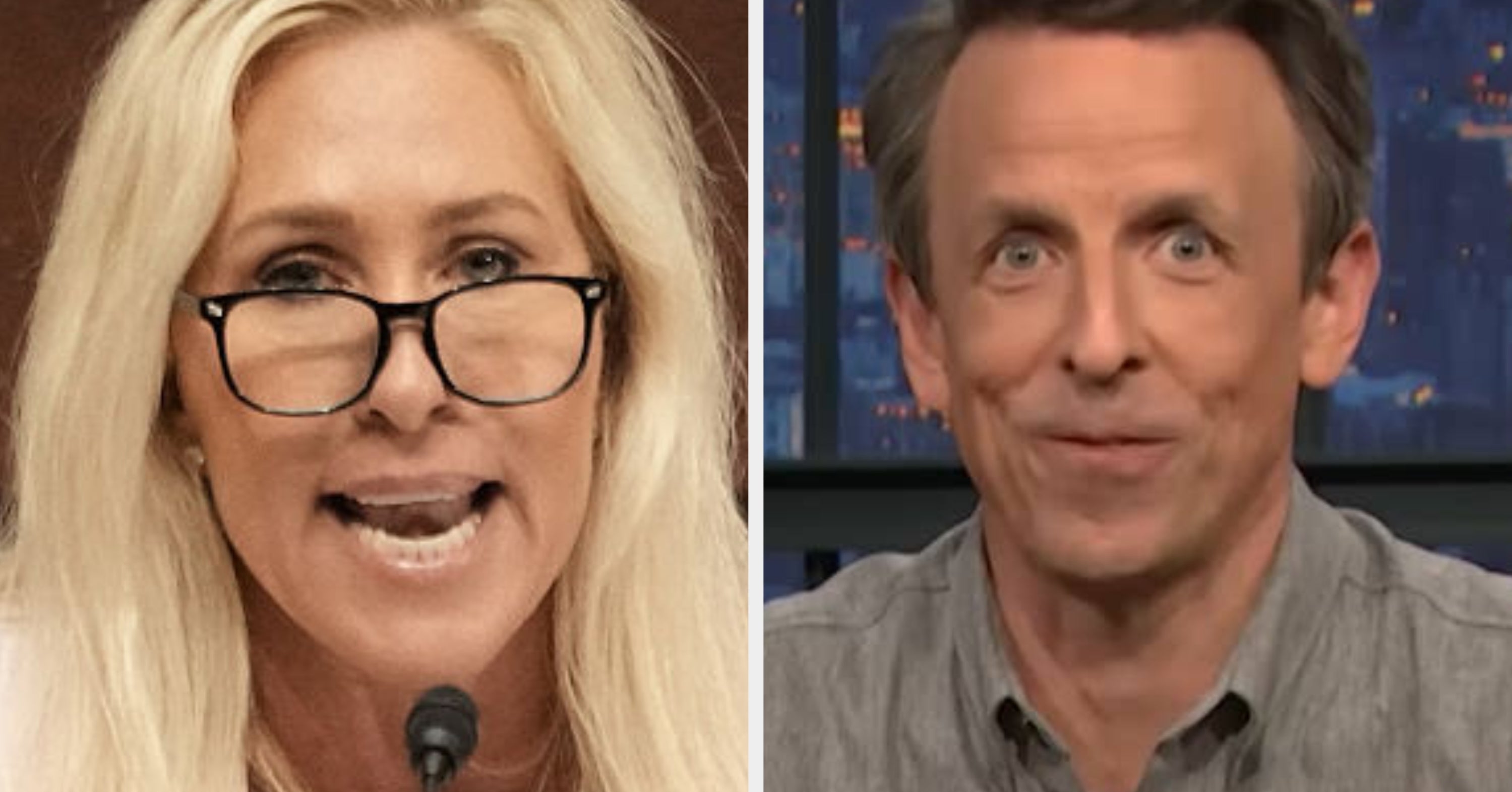 Marjorie Taylor Greene Just Shared The Most Deranged "Wisdom" And Seth Meyers' Reaction Is All Of Us