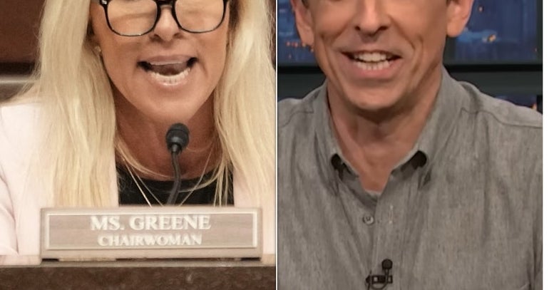 Marjorie Taylor Greene’s Absolutely Bonkers "Lesson For Us All" Left Seth Meyers Absolutely Floored