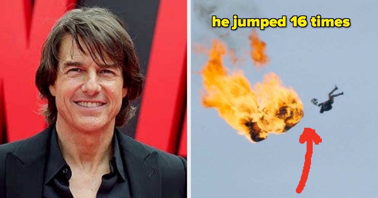 Tom Cruise Did 16 Burning Parachute Jumps And Set A World Record