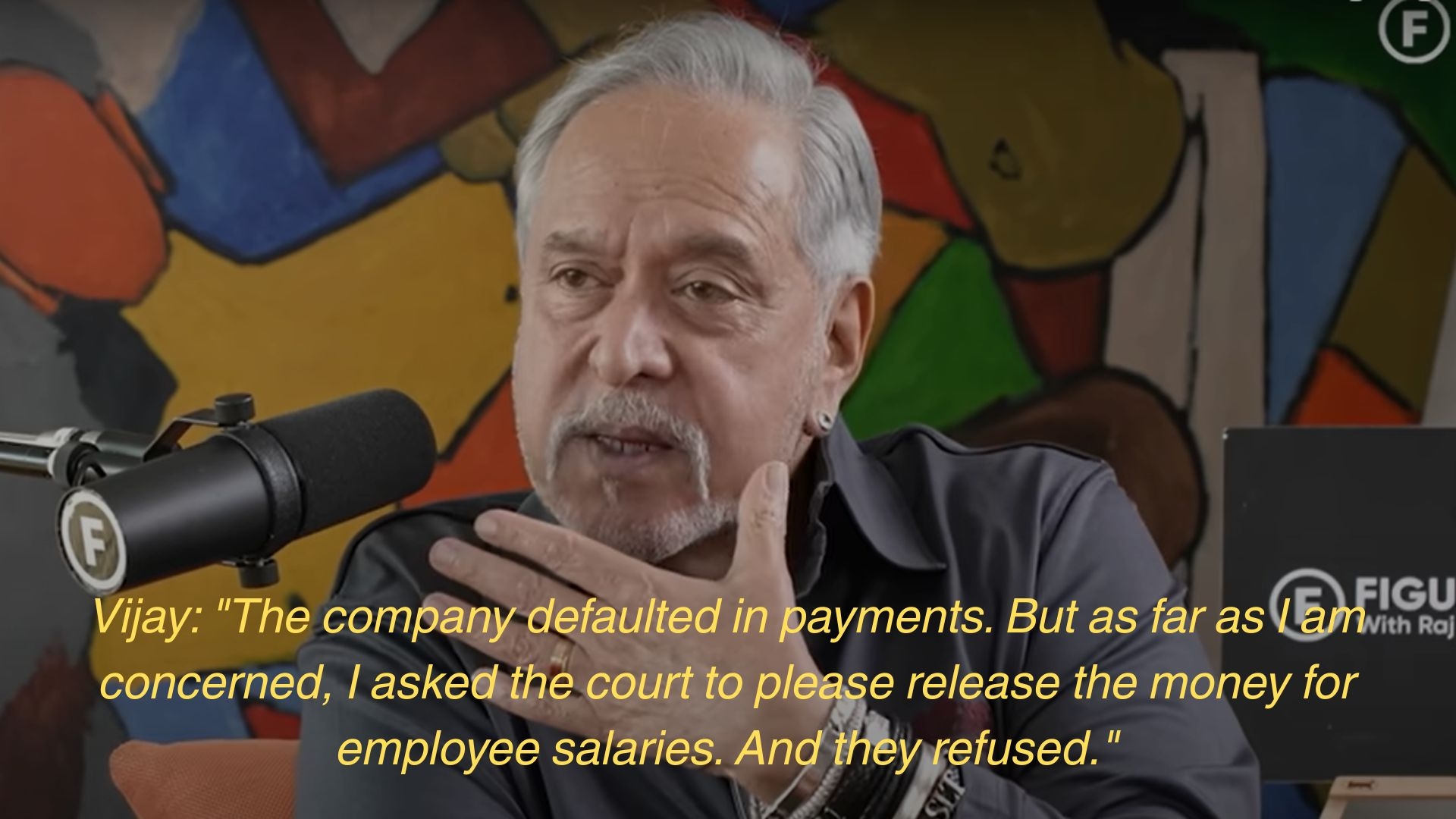 Man discussing a court request to release funds for employee salaries after a company defaulted on payments
