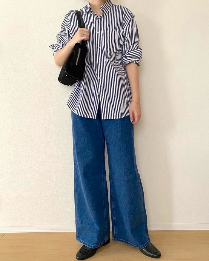 GUの「デニムタックトラウザー(丈標準70.0~74.0cm)」