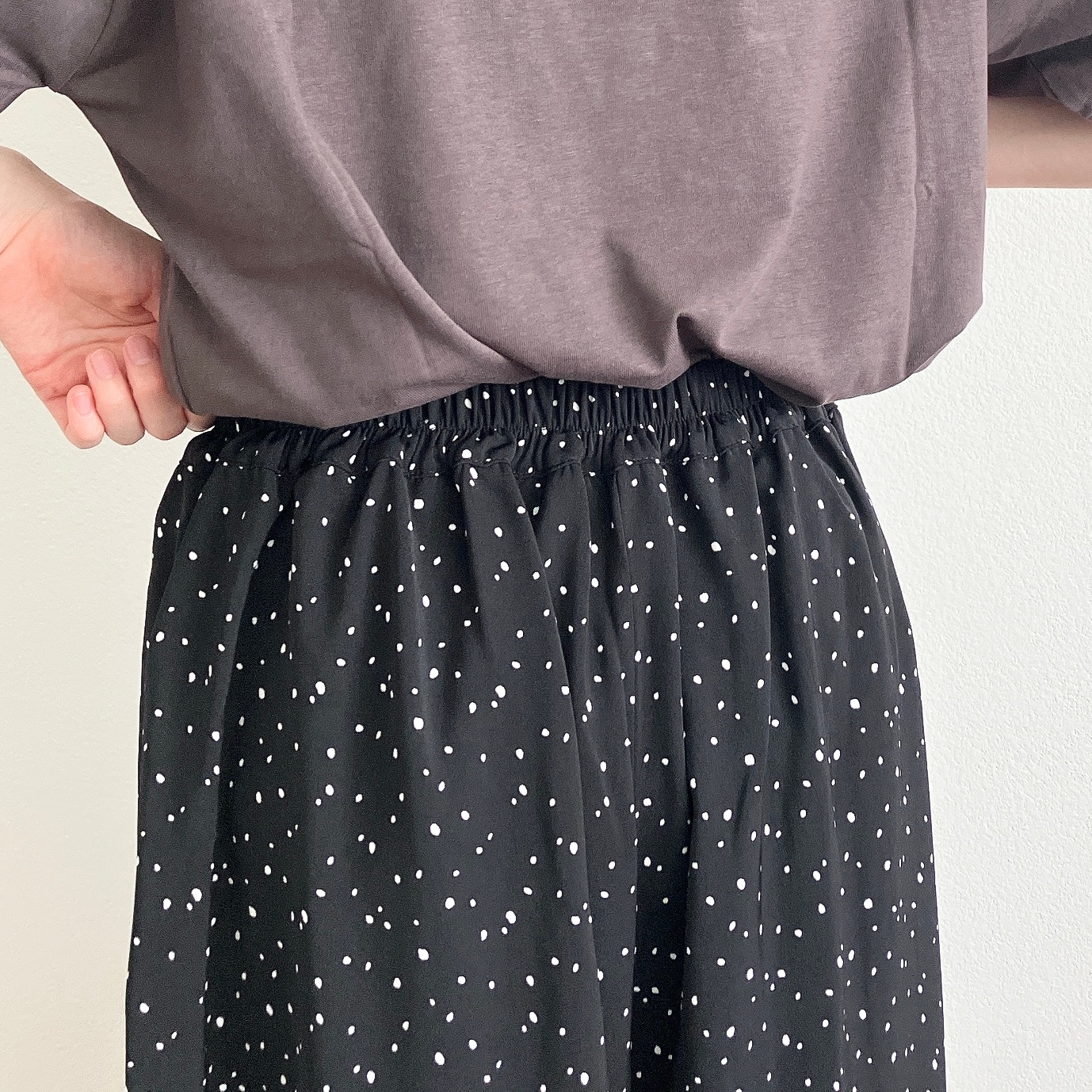 Honeys(ハニーズ)の「短め丈ガウチョパンツ」
