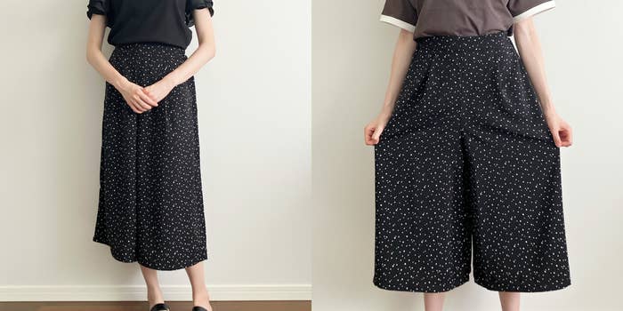 Honeys(ハニーズ)の「短め丈ガウチョパンツ」