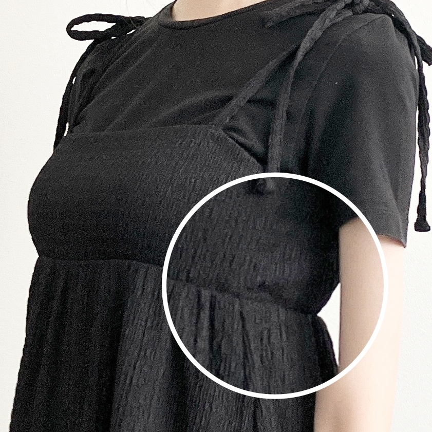 GU(ジーユー)の「テクスチャーキャミソールミニワンピース」
