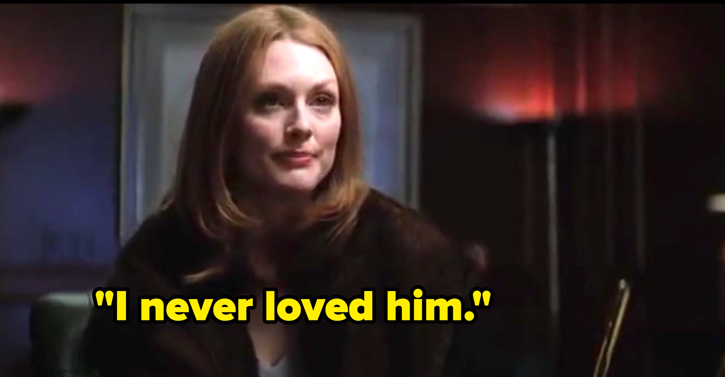 woman says &quot;i never loved him&quot;