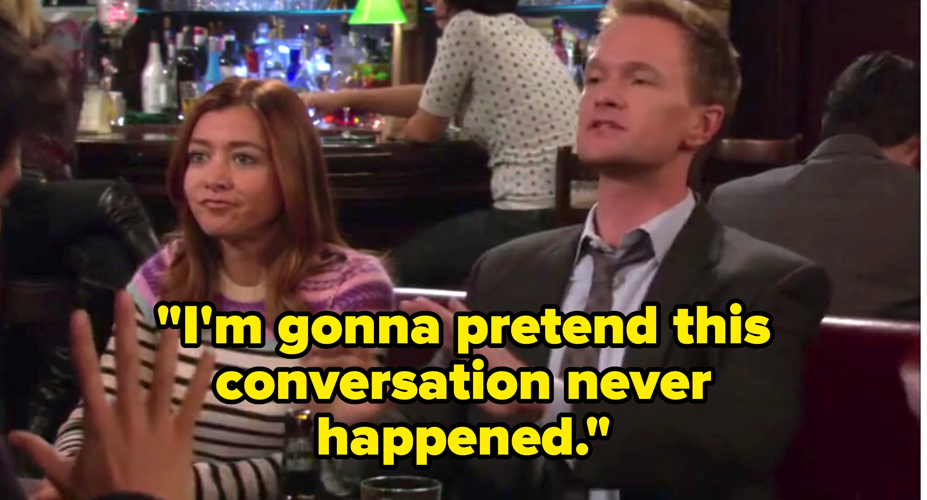 man holds up hands and says &quot;i&#x27;m gonna pretend this conversation never happened&quot;