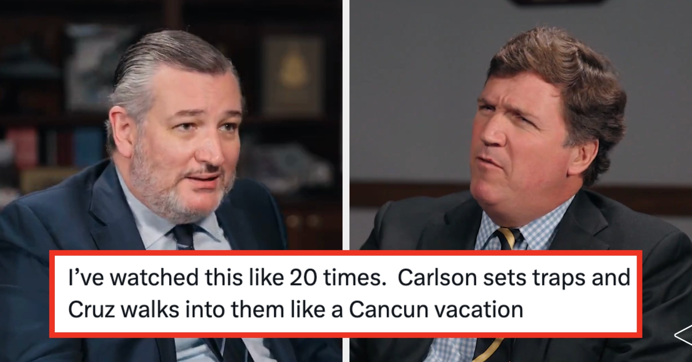 People Are Obsessed With This Clip Of Tucker Carlson Making A Fool Of Ted Cruz