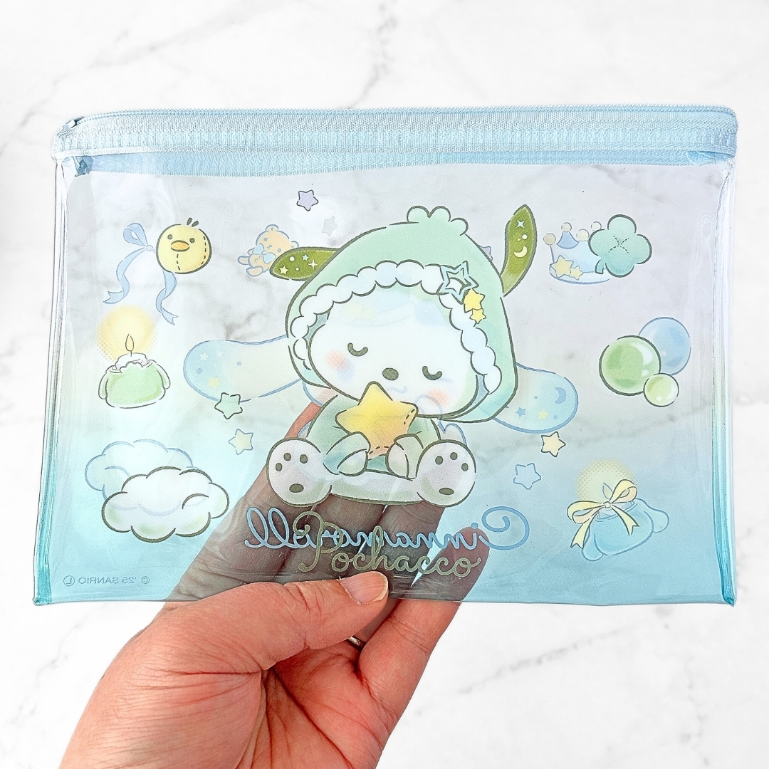 5点目100円♡新作♡新品♡サンリオ♡フラットポーチ あと3個欲しいわ。ダイソーで見つけた「サンリオのポーチ」110円