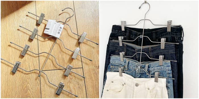 家のズボン、全部これにかけたい！イケアで見つけた「4倍収納できる