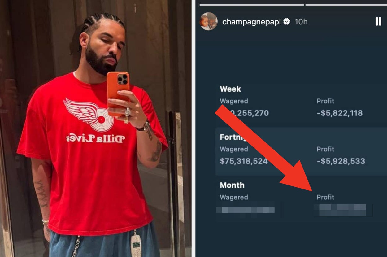 People Are Calling Drake “Out Of Touch” For Posting A Screenshot Of His Multimillion-Dollar Gambling Losses In The Past Month, And It’s Pretty Wild
