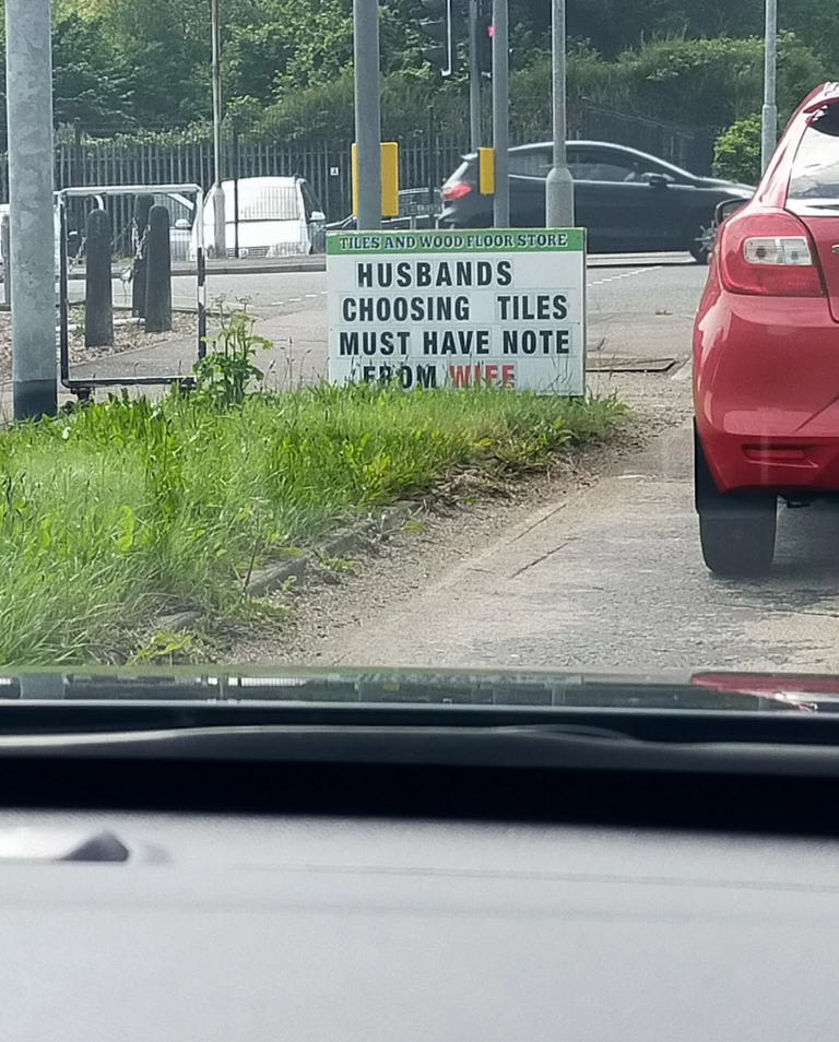  "Husbands choosing tiles indispensable   person  enactment      from wife."