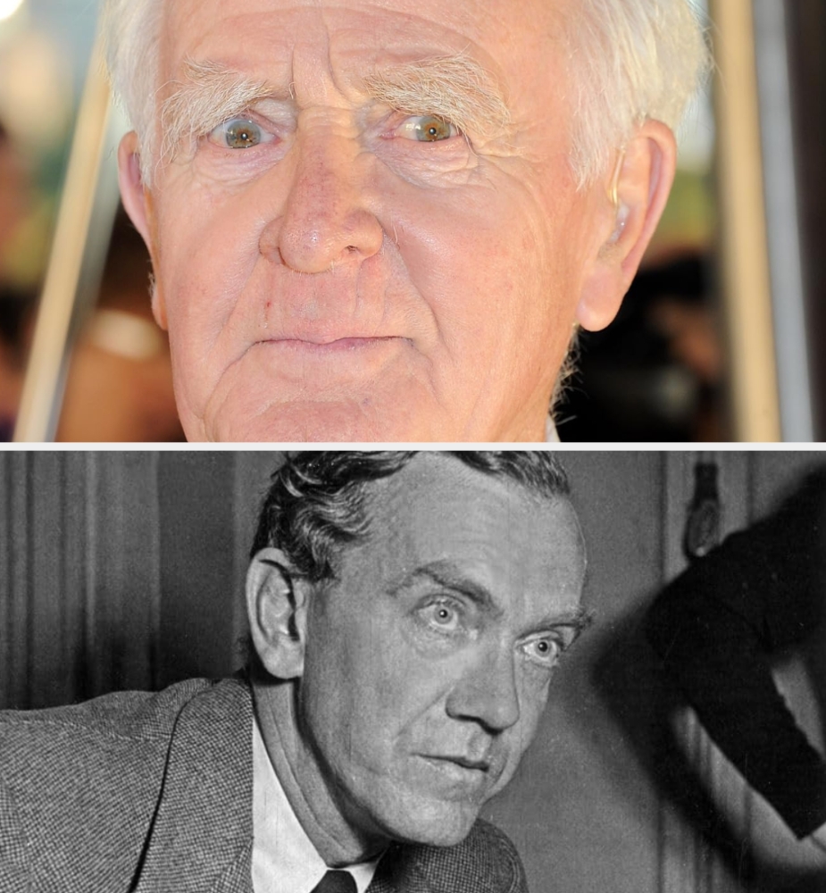 Two men are shown in different photos. The top man has white hair and the bottom is an older black-and-white photo