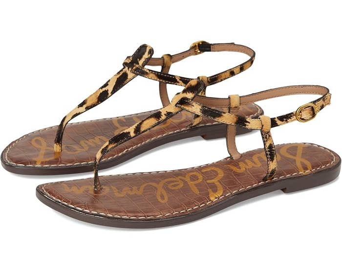 Leopard-print sandals