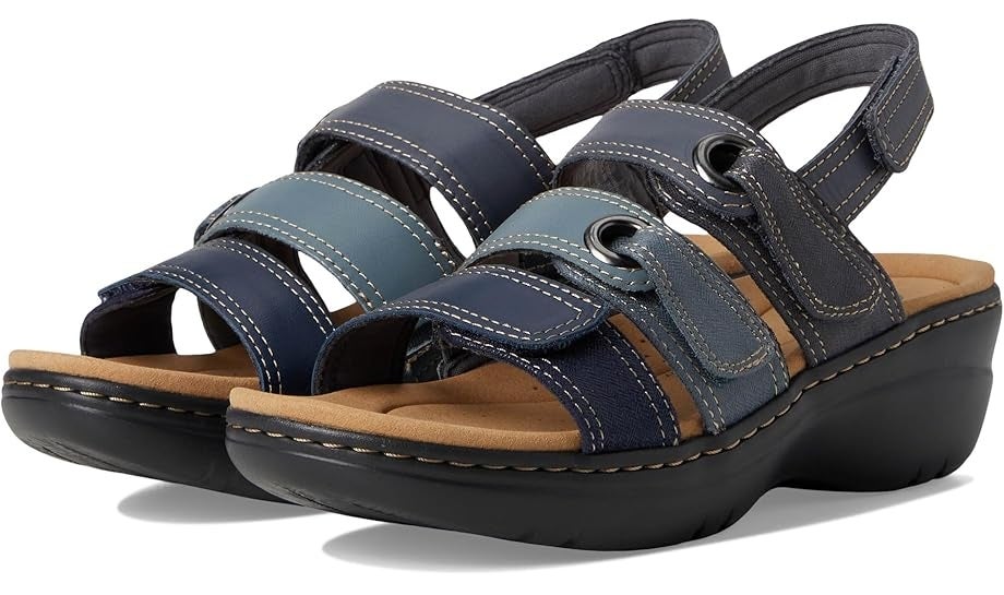 The navy combo sandals