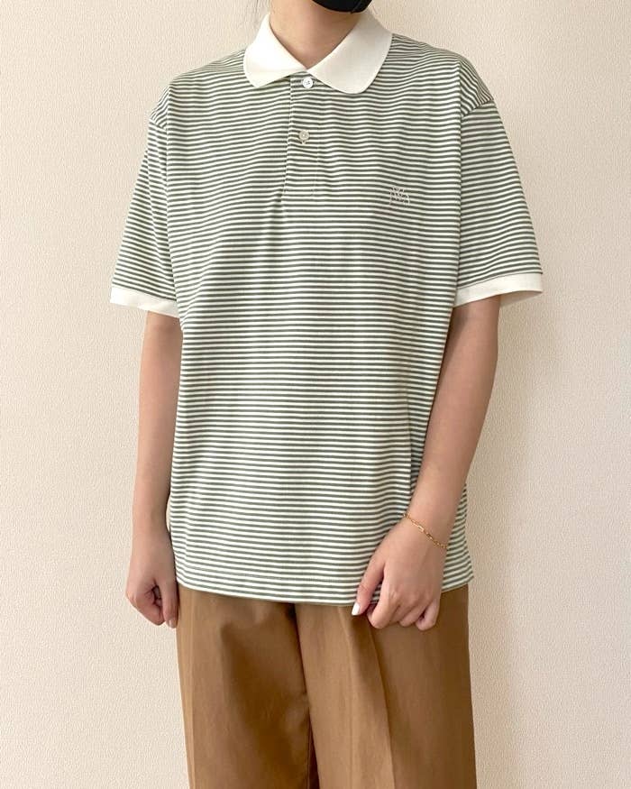 ユニクロの「ドライカノコボーダーポロシャツ」