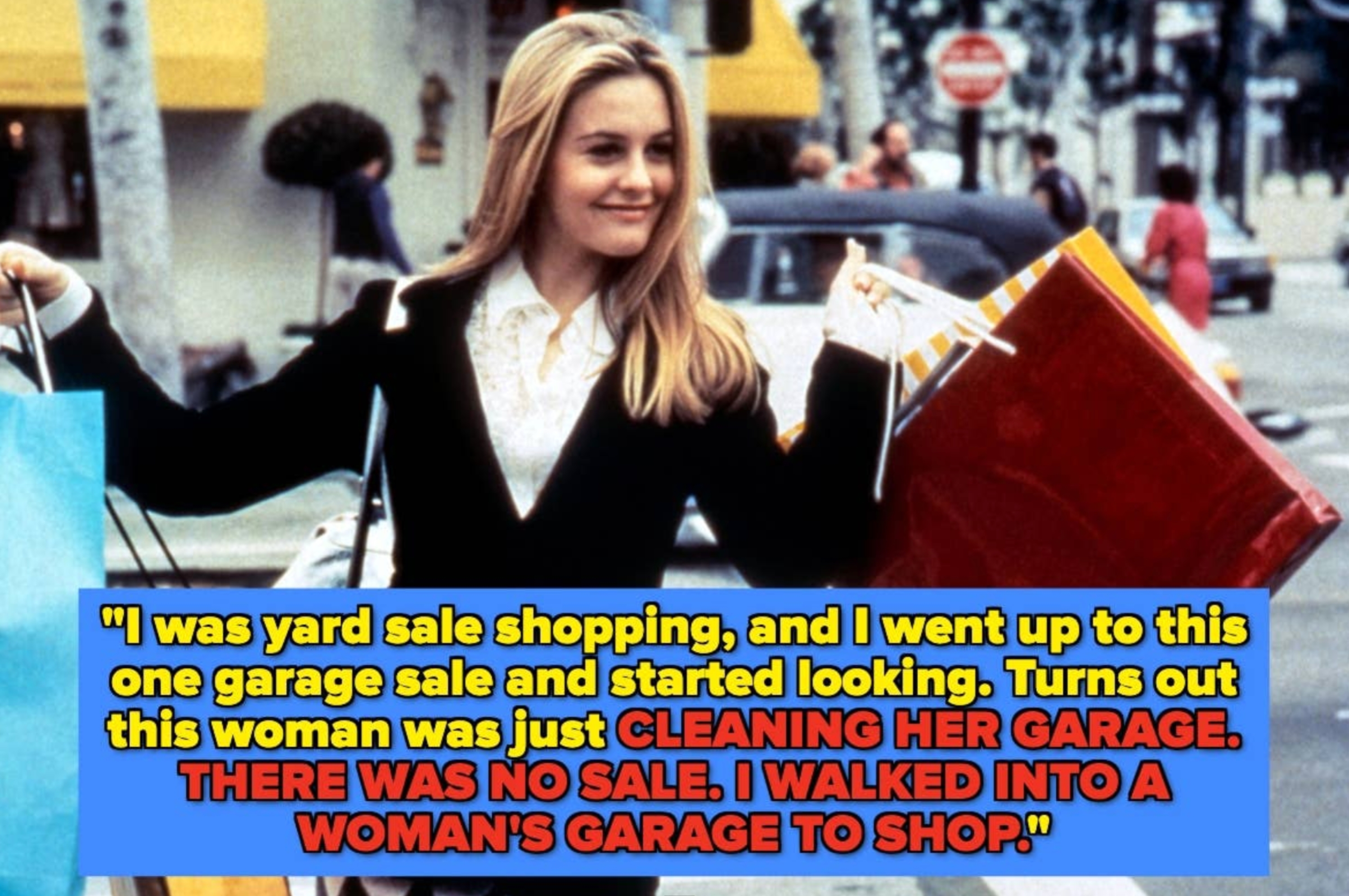 A man in an office accidentally spills a large pot of chili on the floor, showing his dismay and the mess created