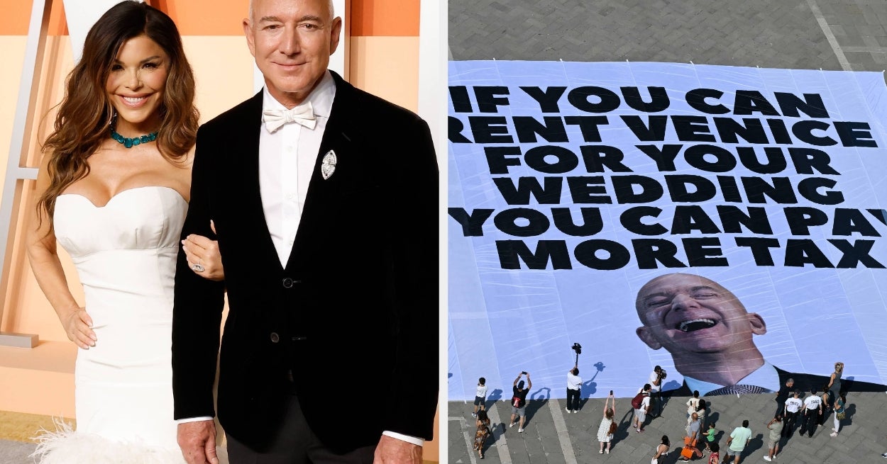 A Giant Protest Against The Bezos Wedding In Venice Is Going Viral
