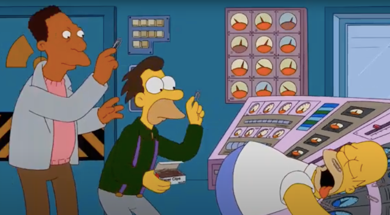 Homer sover på jobben.