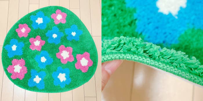 イケアの「お花畑マット」買ったら、洗面所がメルヘンになった…！全