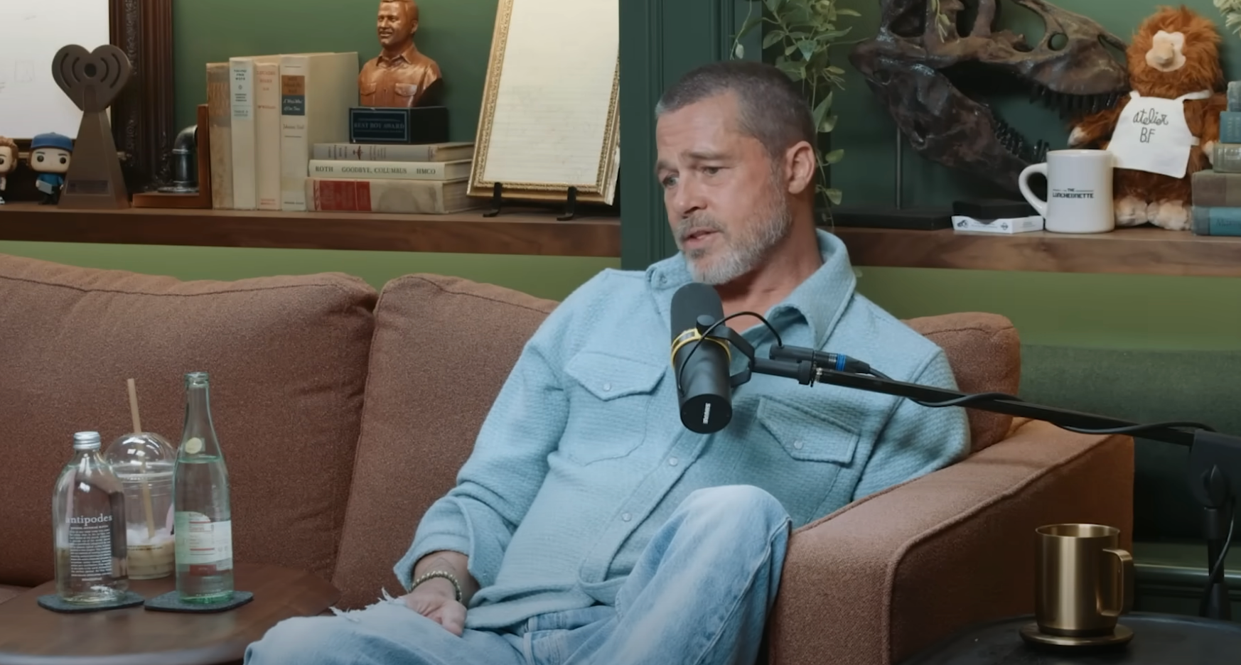 Brad Pitt on a podcast