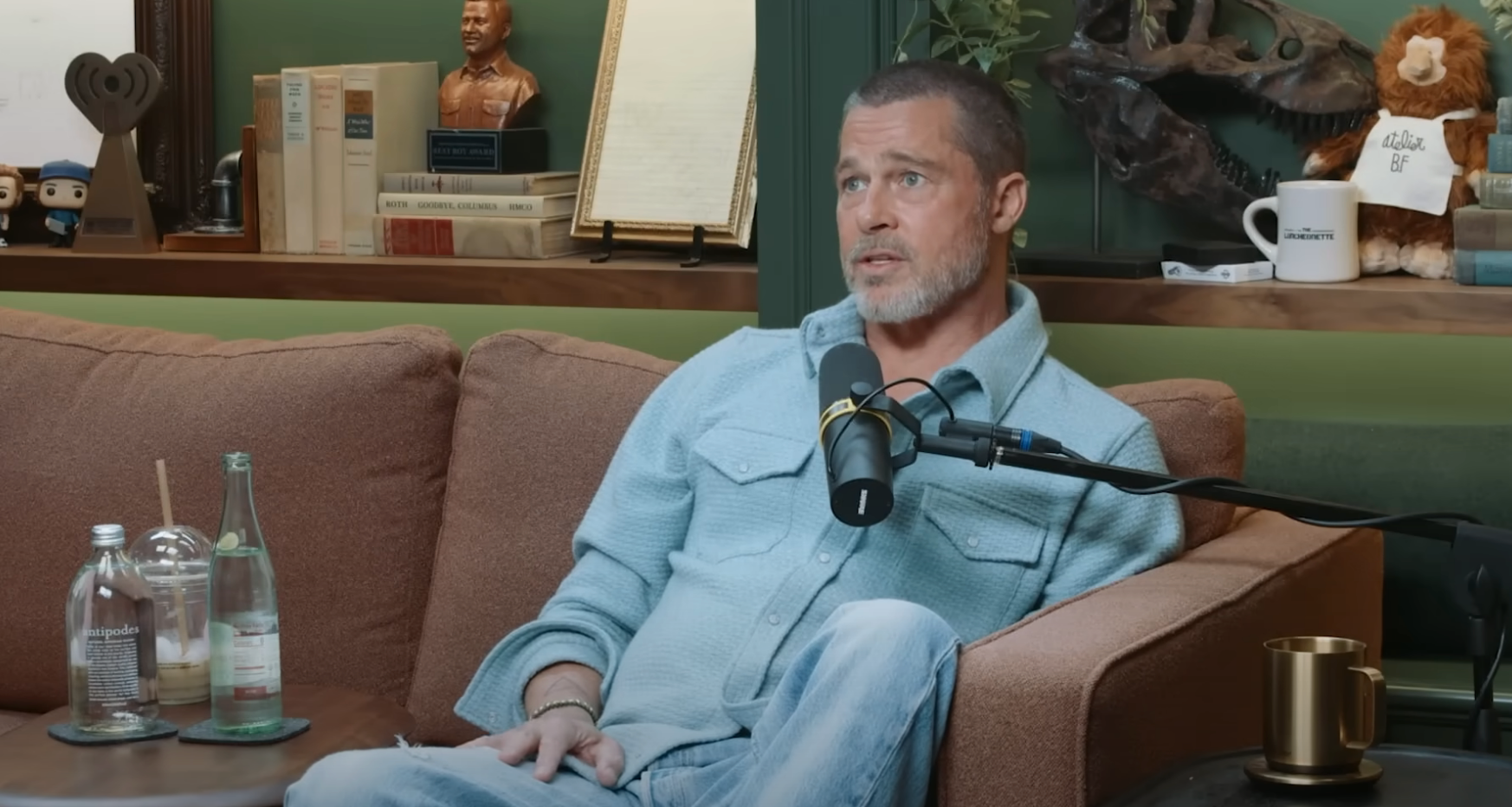 Brad Pitt on a podcast