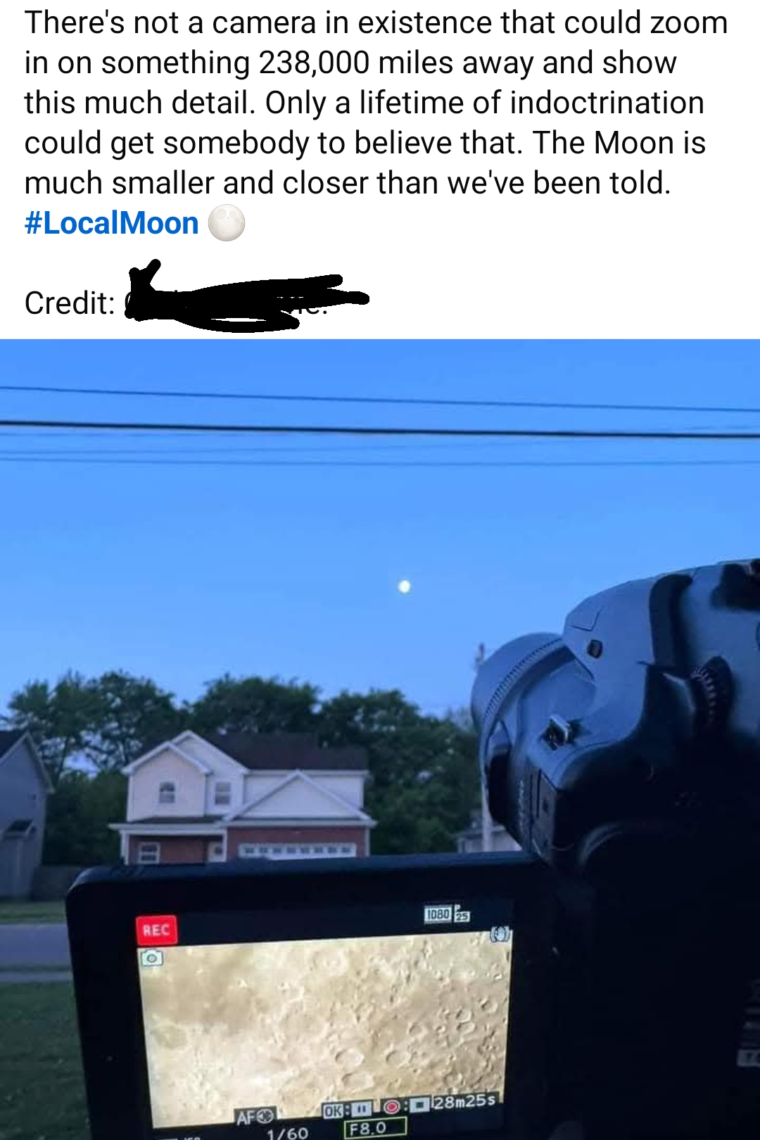 Image showing a camera with the Moon disposable   successful  the sky, implying the Moon is person  than typically discussed. Text questions communal  beliefs astir  the Moon's distance