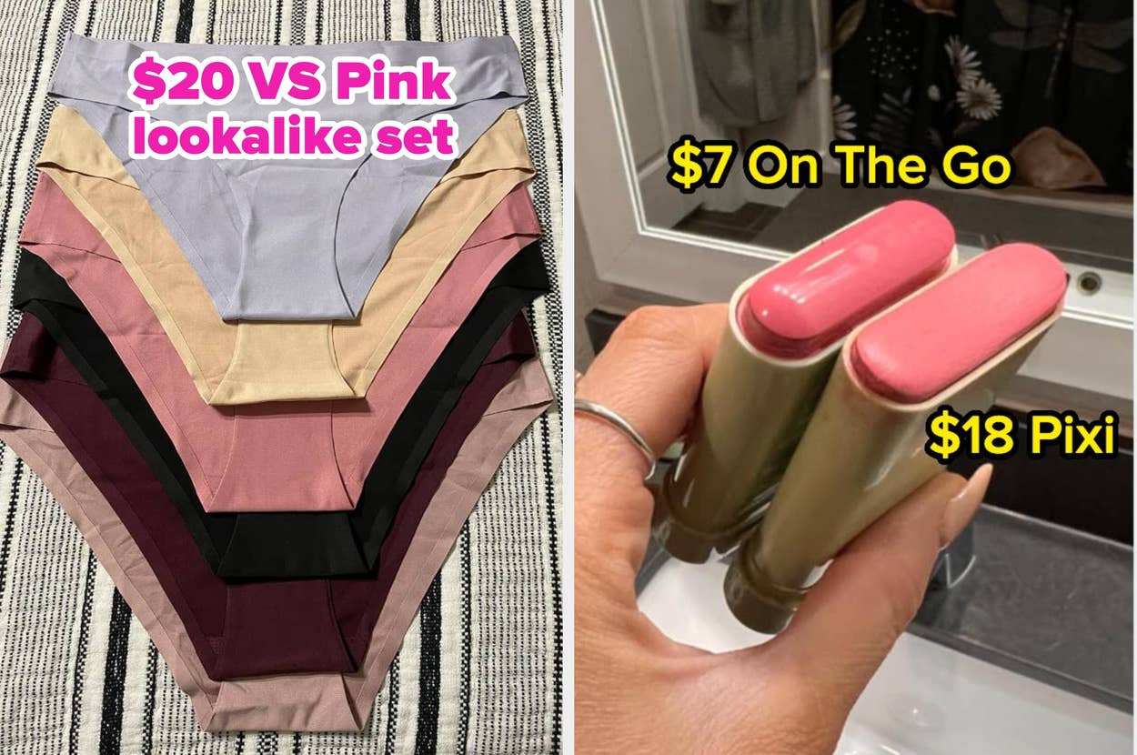 underwear and blush stick