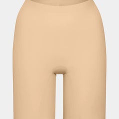 Seamless high-waisted shapewear shorts designed for a smoothing effect under clothing