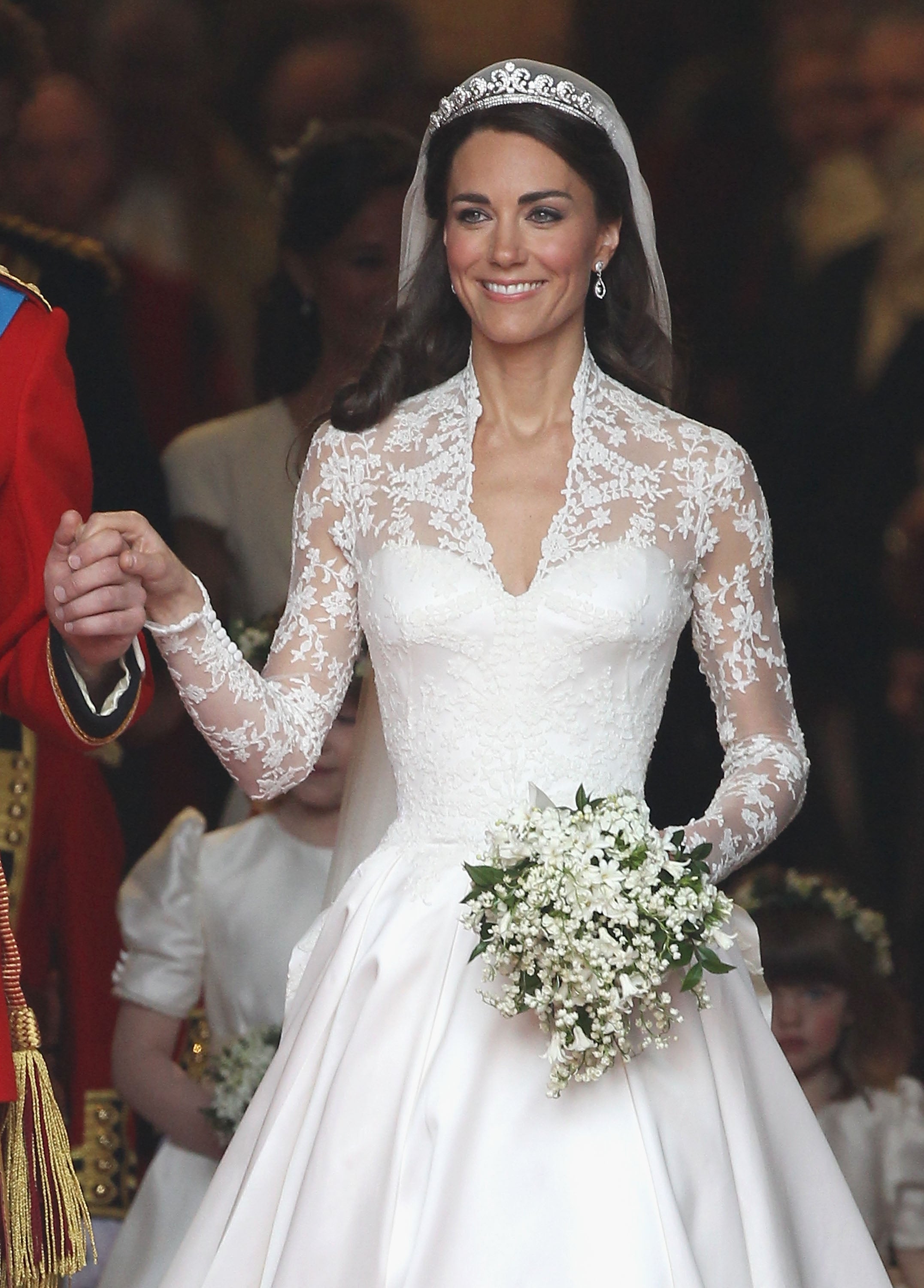 chinese dress ladies Victoria 3/4 Sleeves Vintage Lace Tea Length Bridal Dress with Pockets
