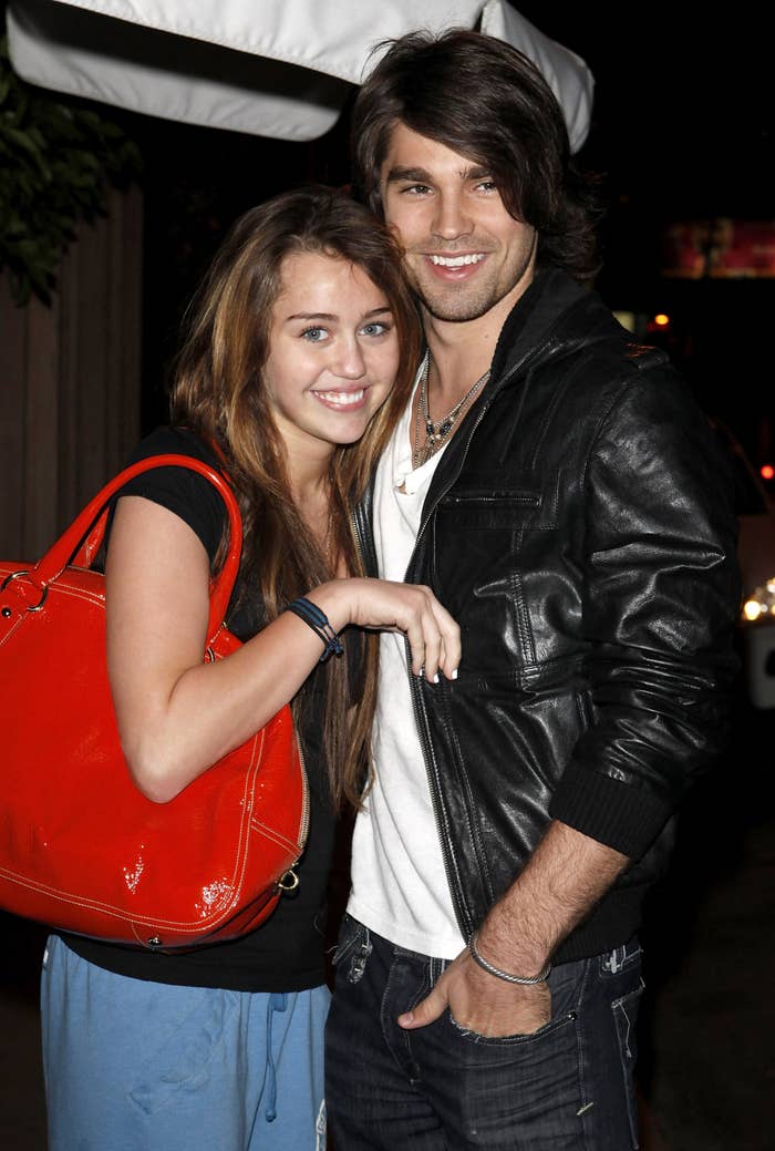 Young Miley Cyrus and Justin Gaston