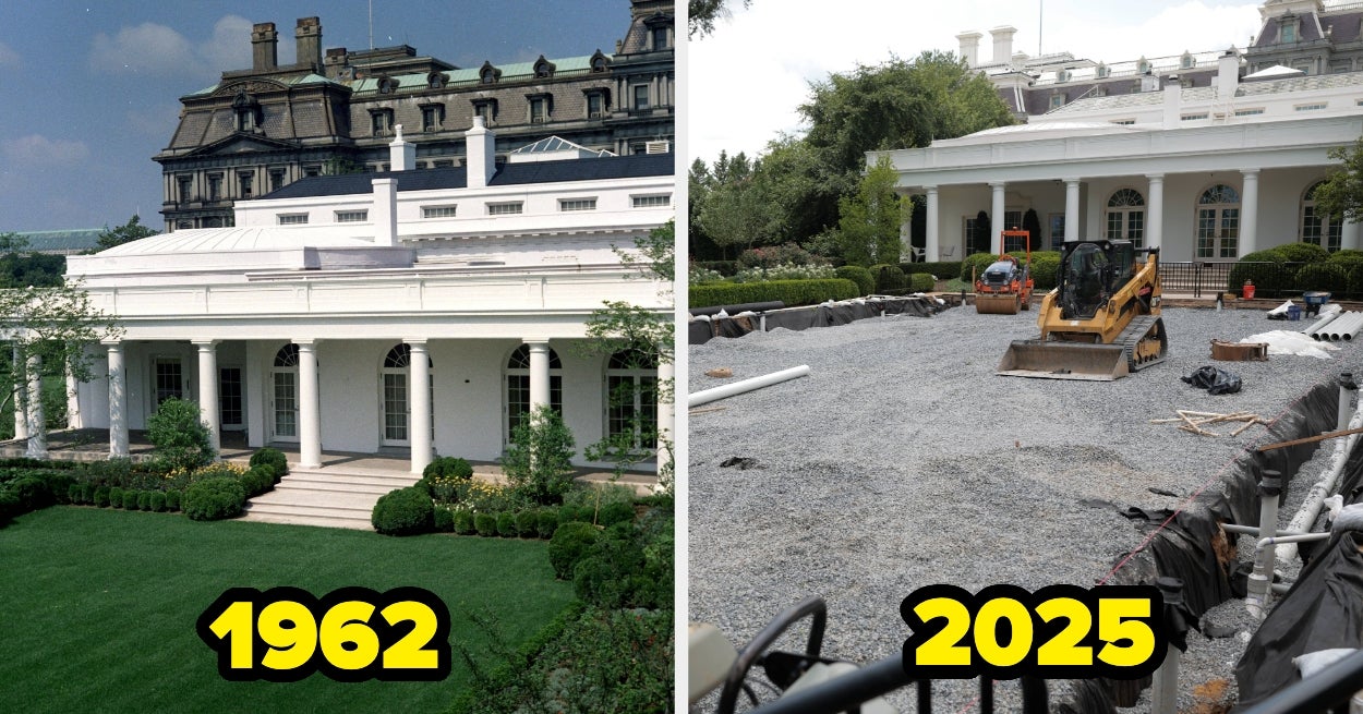 Here's What The Newly Paved White House Rose Garden Looked Like Under Past Presidents