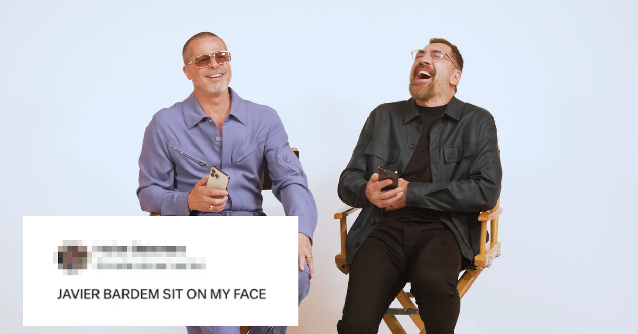 “F1” Stars Brad Pitt And Javier Bardem Read Thirst Tweets — Parts Were Licked