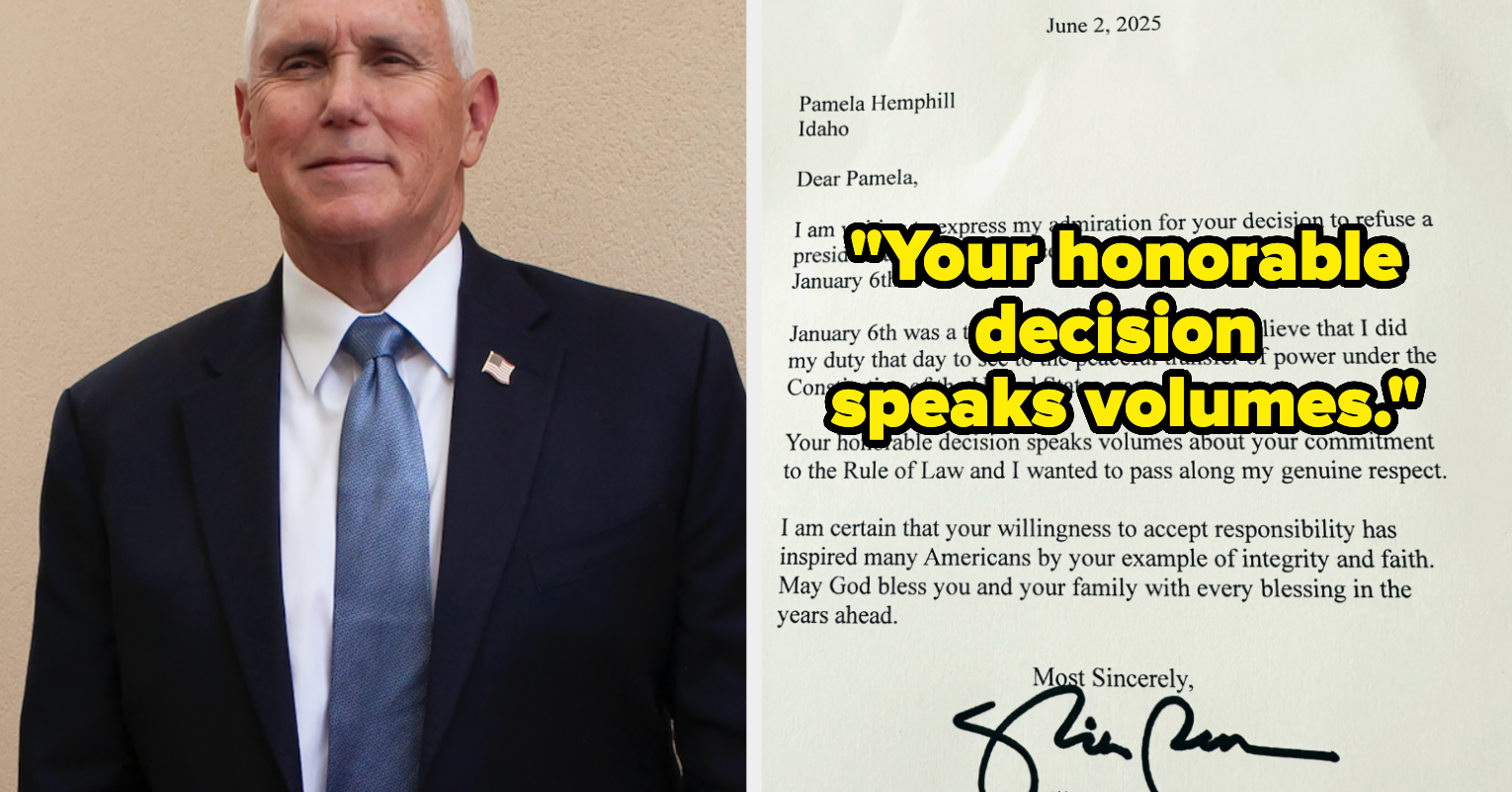 People Can't Believe They Actually Agree With Mike Pence After He Wrote A Letter To A Jan 6 Rioter