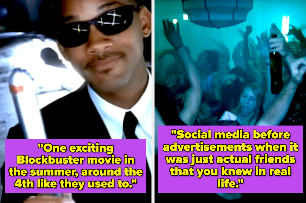 A transparent purple Game Boy Color displayed next to retro-themed text about summer blockbusters and nostalgic tech gadgets