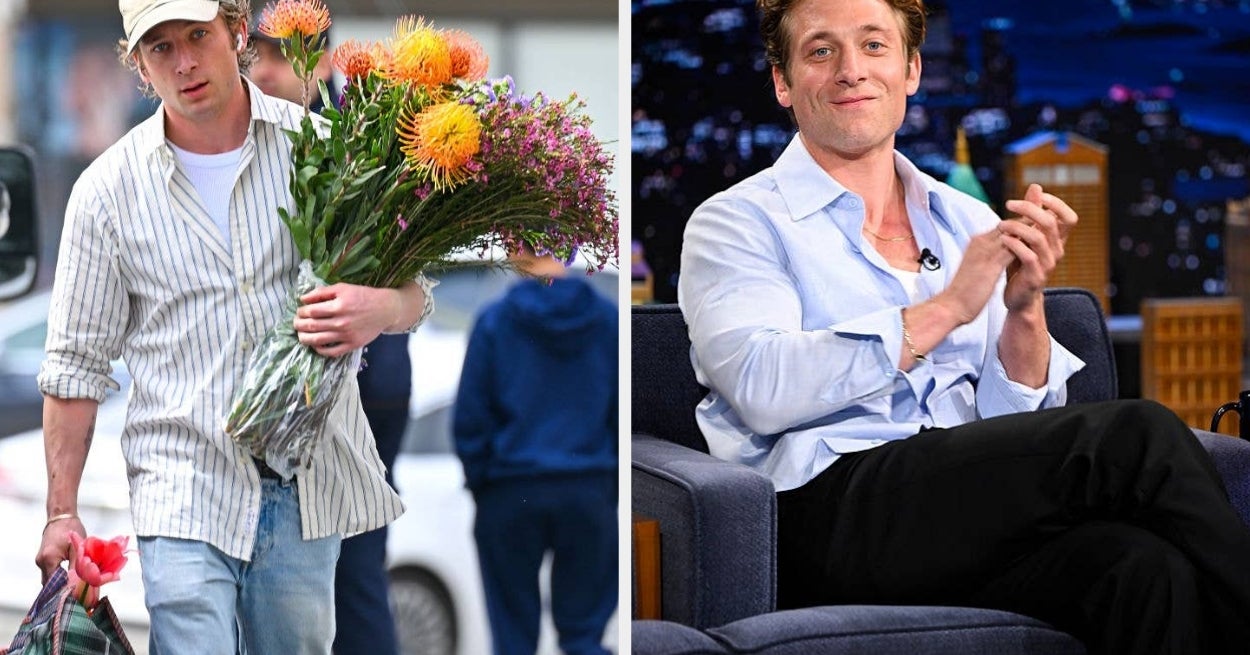 Jeremy Allen White Shares The Sweet Reason He’s Always Pictured With Flowers