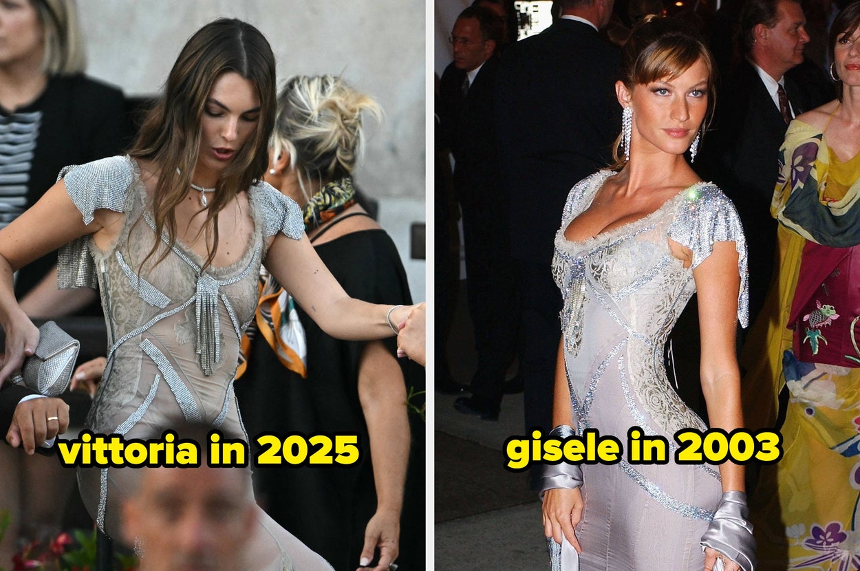 Vittoria Ceretti Showed The Damage Done To Her Dress After The Bezos Wedding, And Yikes