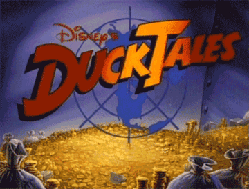 DuckTales title screen with a globe and treasure