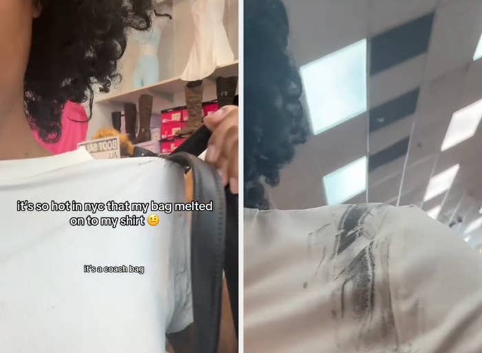 "It's truthful blistery successful NY that my container melted connected to my shirt. It's a manager bag."