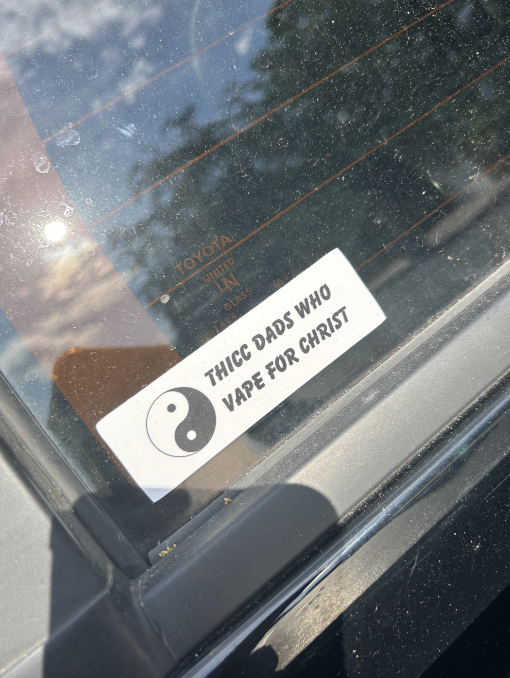thicc dads who vape for christ bumper sticker Thicc Dads Who Vape For Christ