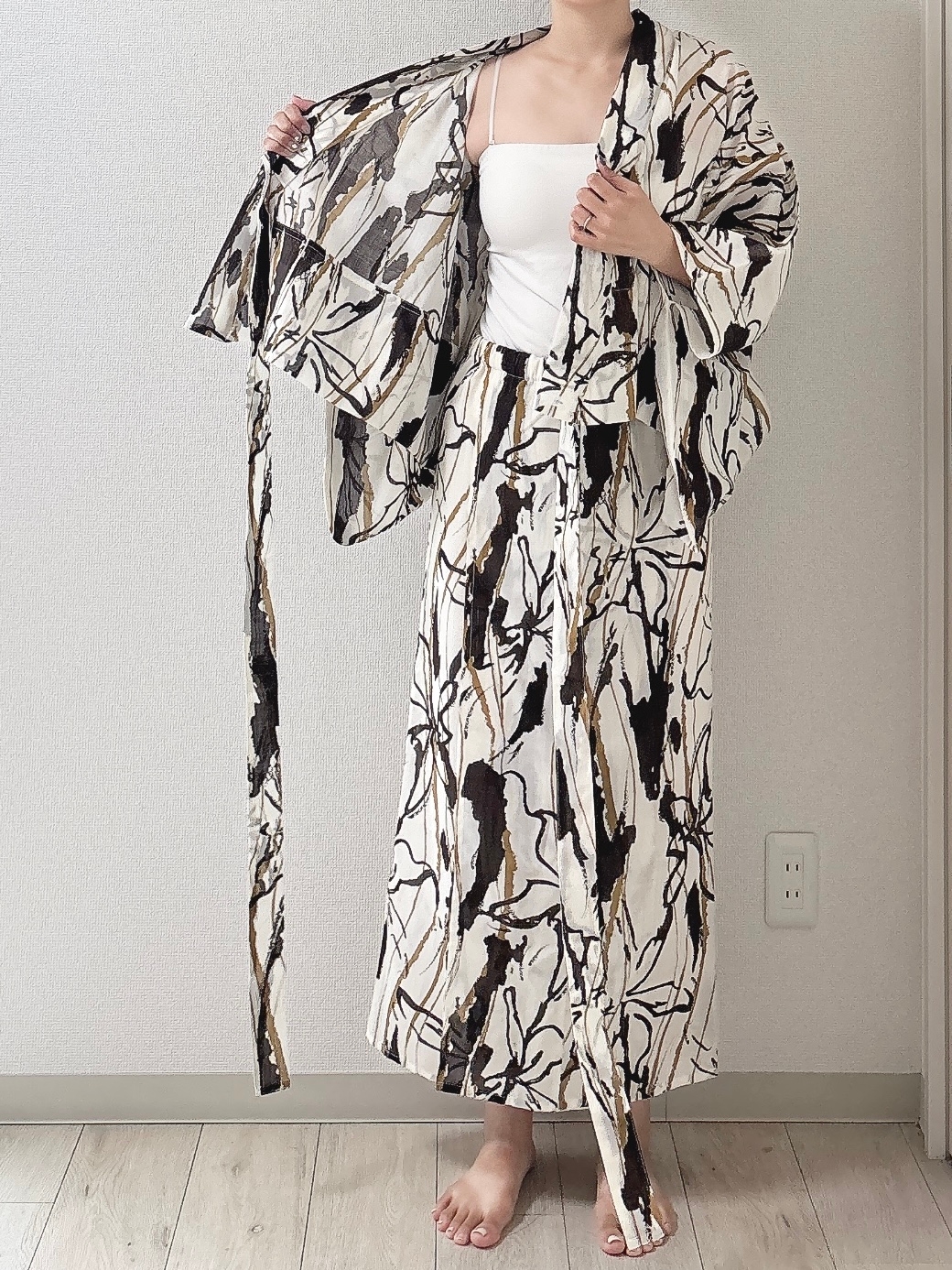 m*a様 eim 浴衣 アイボリー バック付き m*a様 eim 浴衣 アイボリー バック付き nuance line yukata【eim