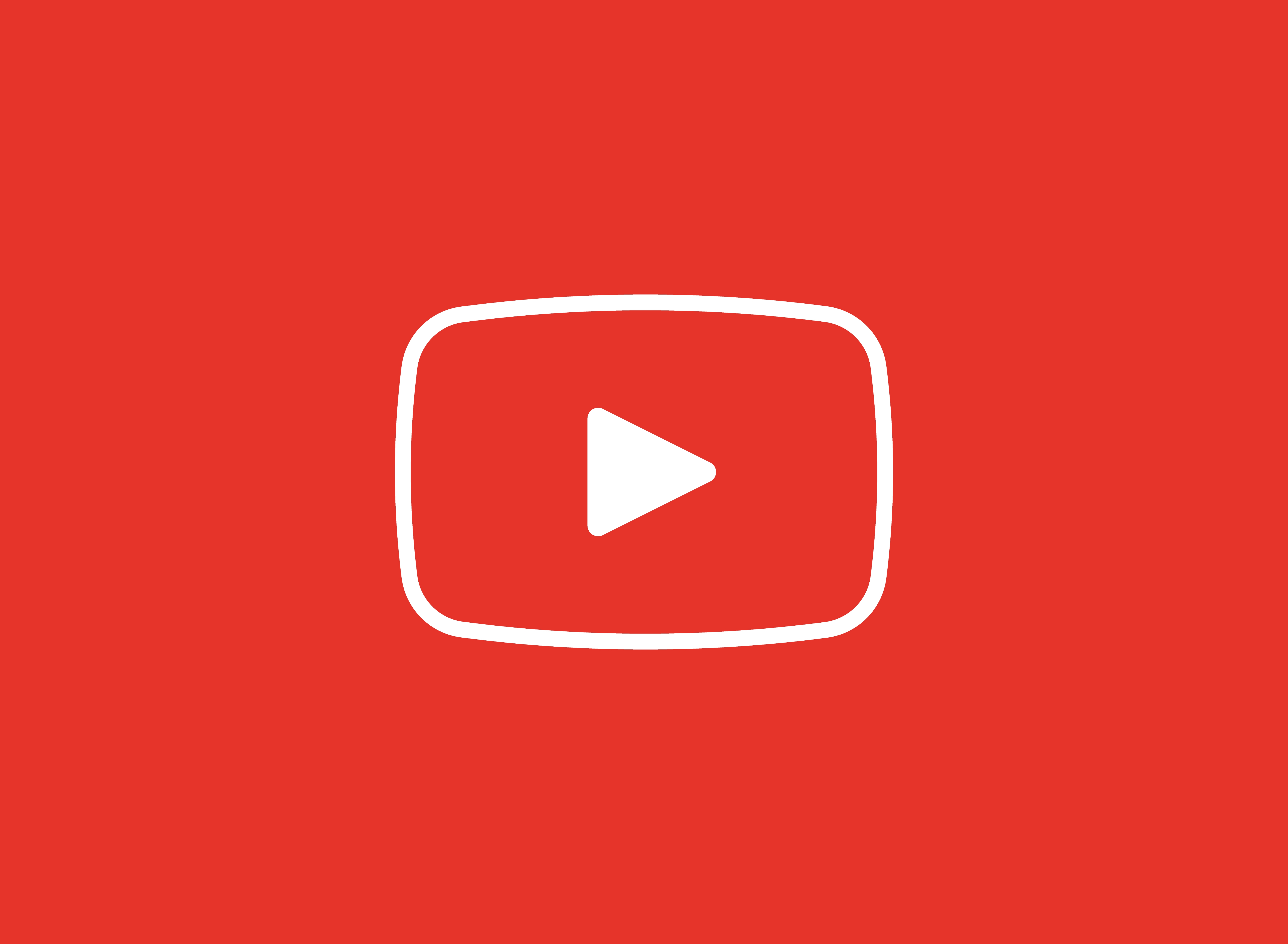 Play button symbol on a rectangular background, resembling the YouTube logo