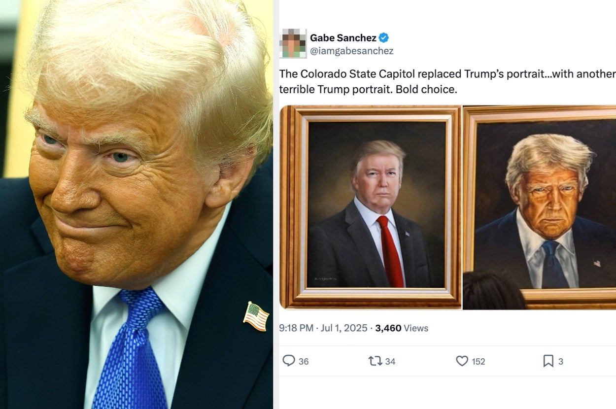 People Are Howling At This New Portrait Of Donald Trump In The Colorado State Capitol After He Complained About The Old One