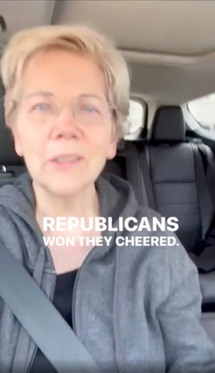 "REPUBLICANS WON THEY CHEERED."