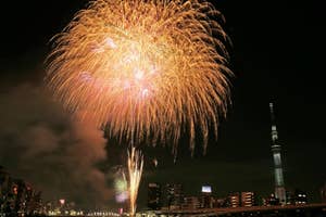 2015年に開催された「隅田川花火大会」の様子(時事)