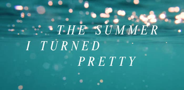 Underwater view with sunlight reflections and the text "The Summer I Turned Pretty."