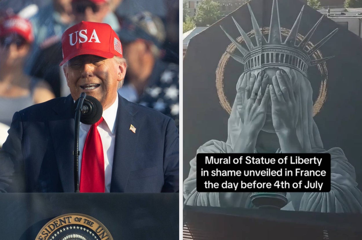 "That's An Incredible Picture Of How Most Americans Feel Right Now" — People Are Praising France's New Lady Liberty "Protest" Mural That's Going Mega-Viral