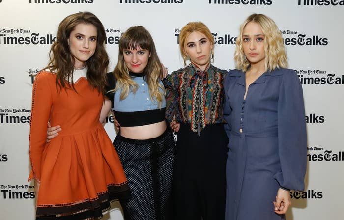 Allison Williams, Lena Dunham, Zosia Mamet, and Jemima Kirke airs  astatine  a TimesTalks event. Their styles scope  from casual chic to vintage-inspired