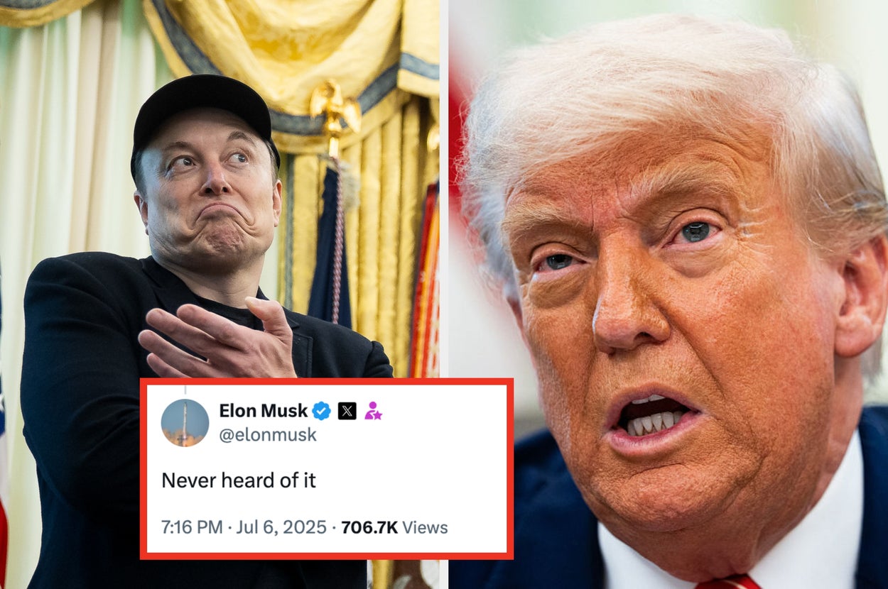 Person in a "Gulf of America" hat, seen in two side-by-side images. They are wearing a black jacket, looking pensive