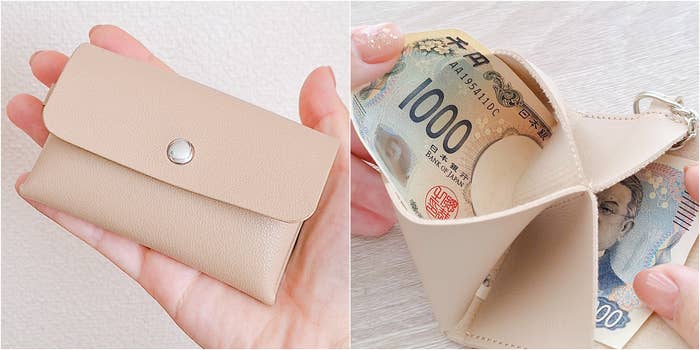 ダイソー「レザー調マルチウォレットケース(キーリング付、カラー)」